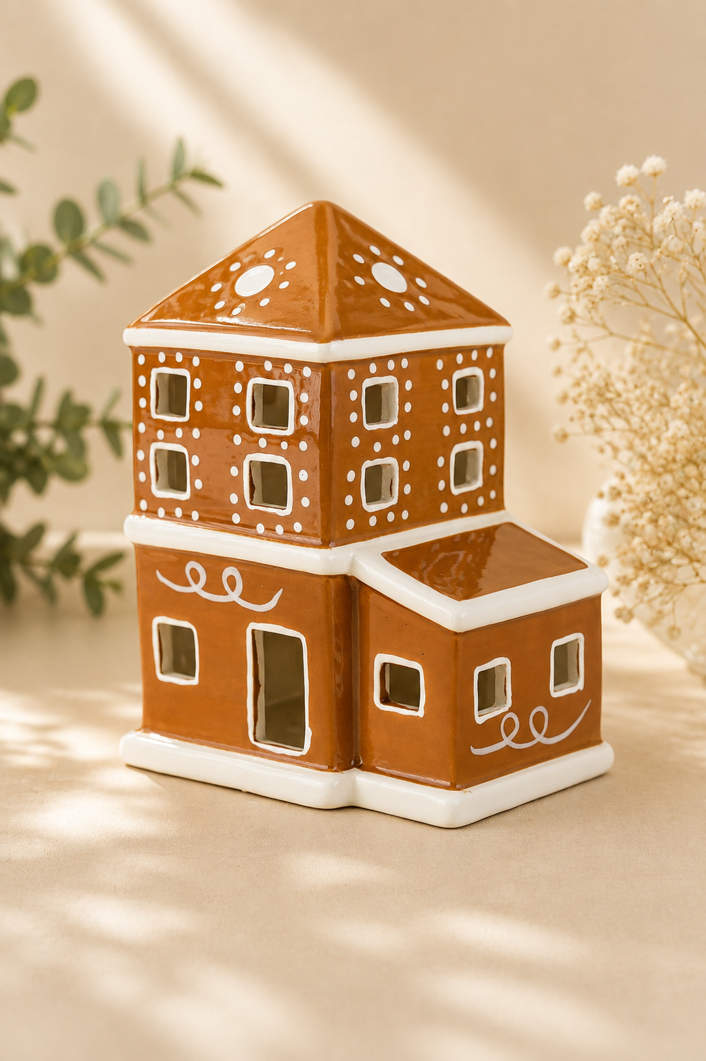 THD1006 Gingerbread House Christmas Décor Set – Set of 5