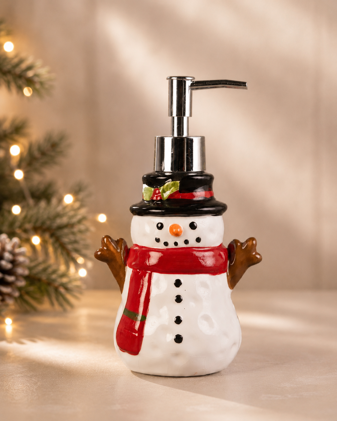 THD1021  Christmas Ceramic Soap Dispenser