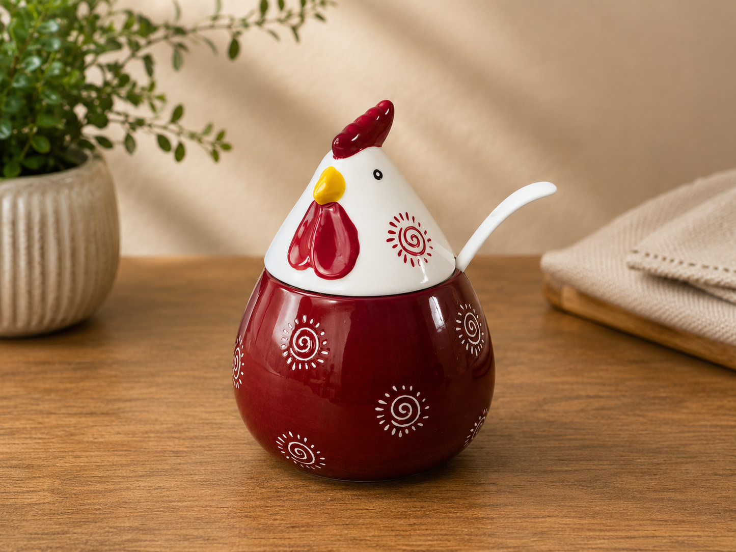 DD-101 Ceramic Storage Jar with Spoon