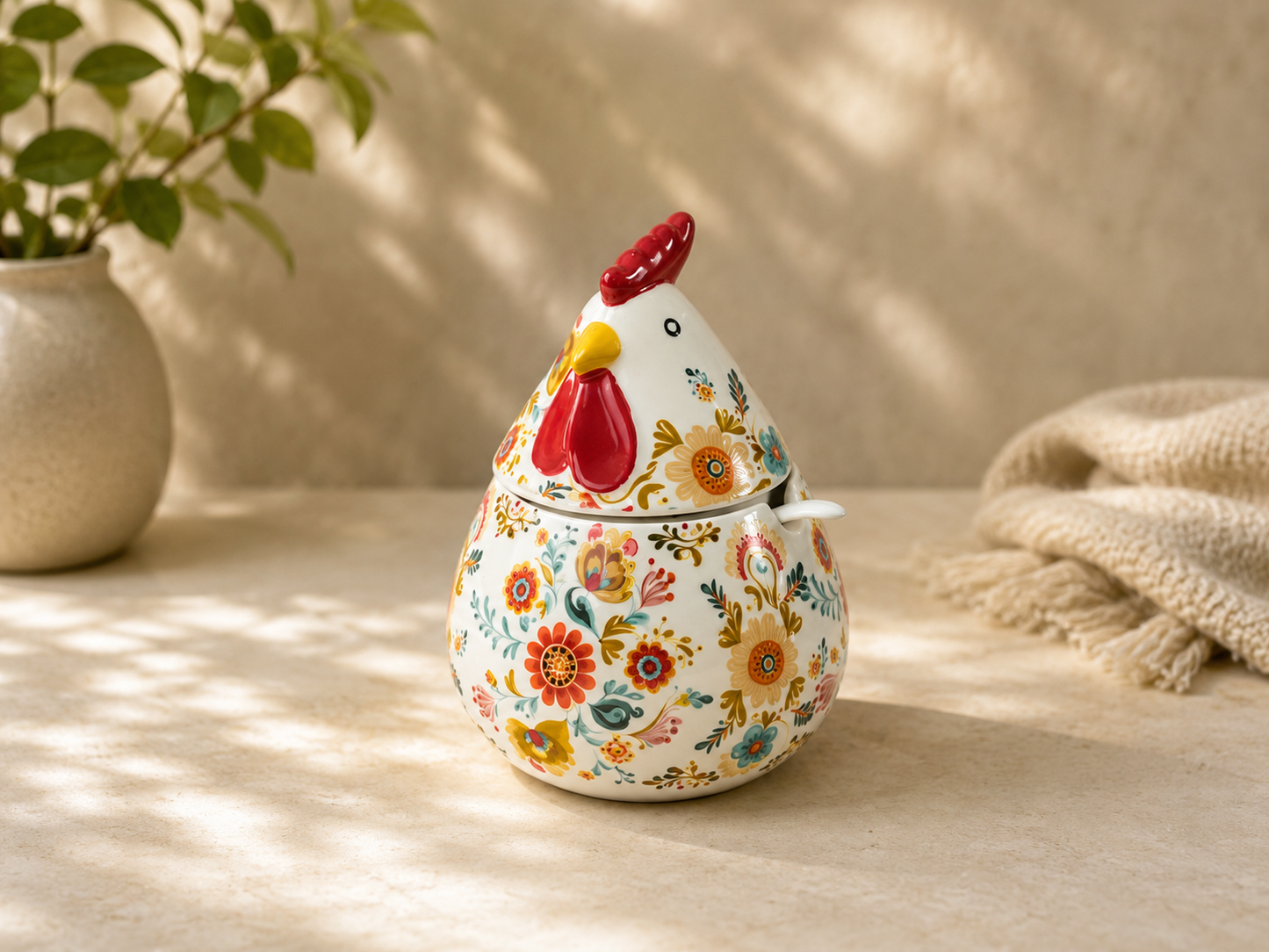 DD-101 Ceramic Storage Jar with Spoon