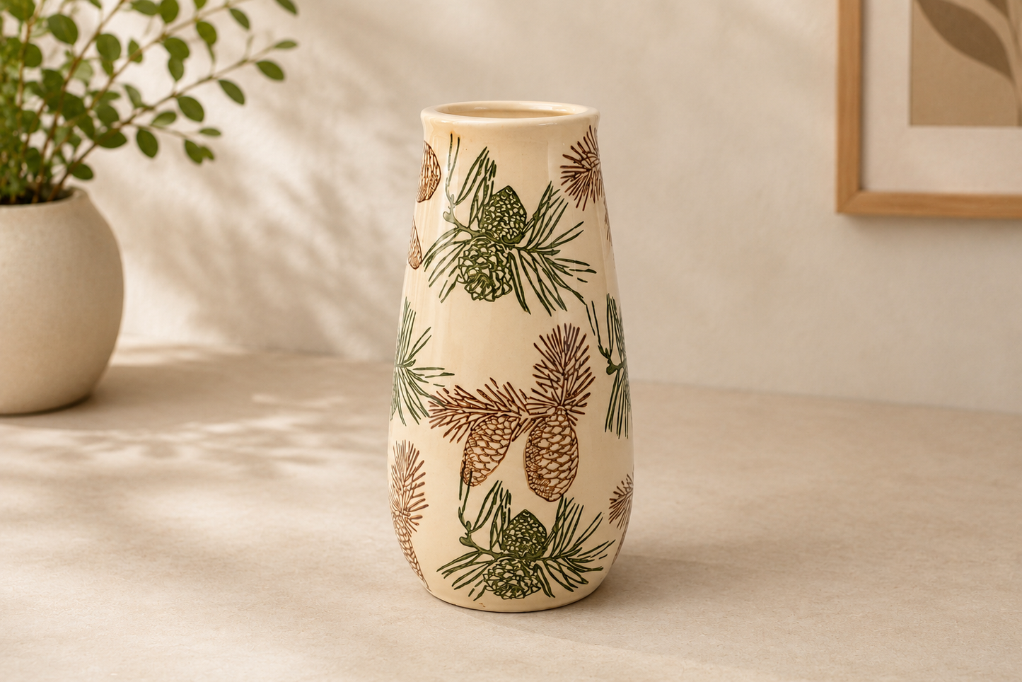 TT-279 Tall Ceramic Botanical Vase