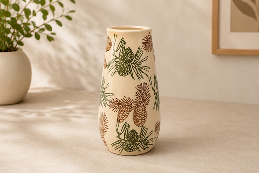 TT-279 Tall Ceramic Botanical Vase
