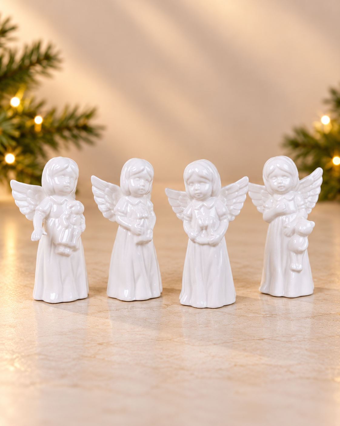 THD798 Glossy White Angel Figurine