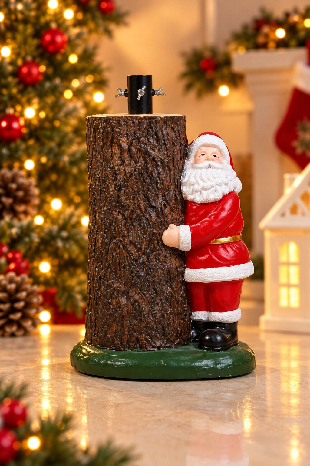 THD965  Resin Santa Claus Christmas Tree Stand