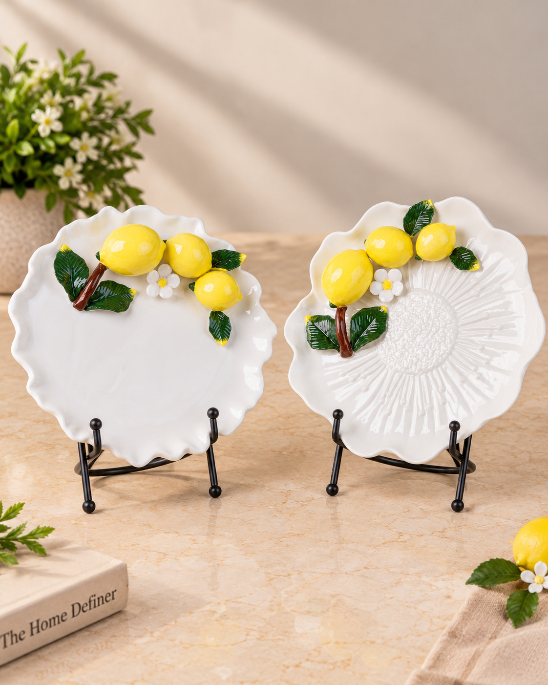 TT-157 Lemon Scalloped Serving PlatterS