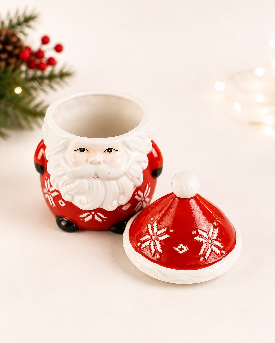 THD1046 Santa Claus Ceramic Canister