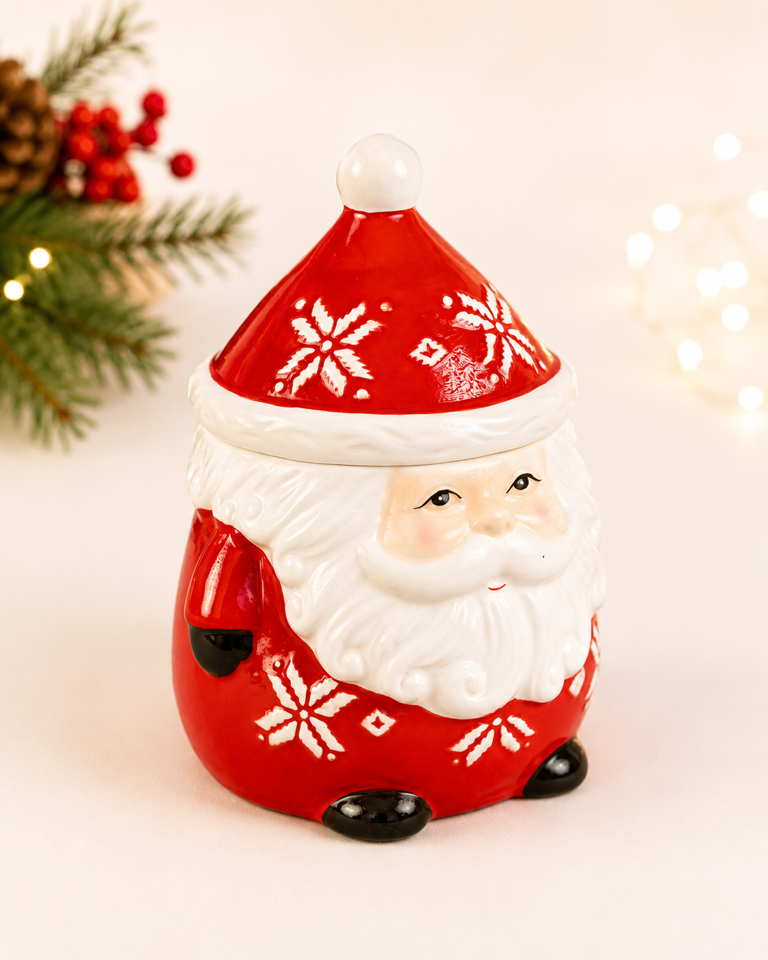 THD1046 Santa Claus Ceramic Canister