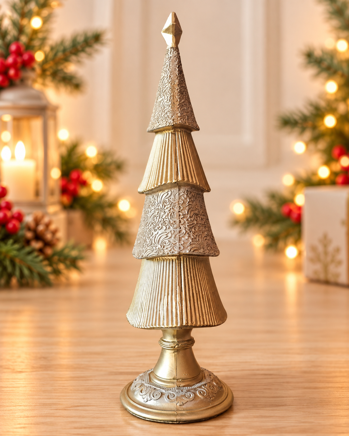 THD711 Elegant Gold Christmas Tree