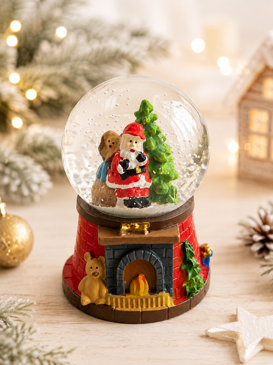 THD677 Light-Up Christmas Snow Globe