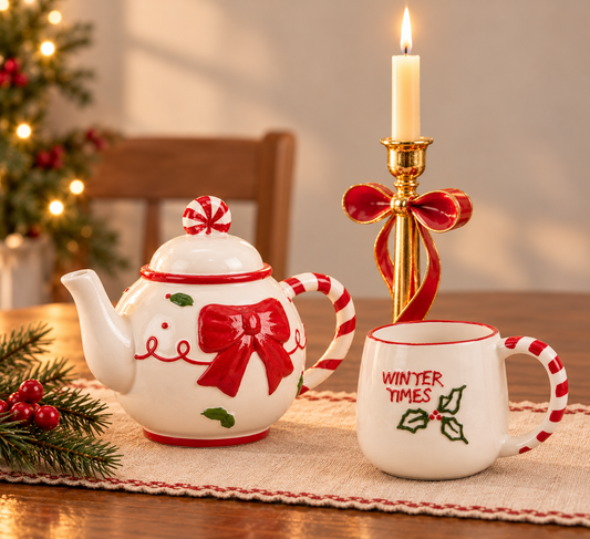 Christmas Teapot & Mug Set