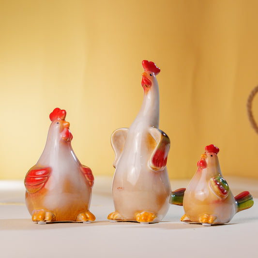 THD408 COCK ROOSTER AND HEN SET