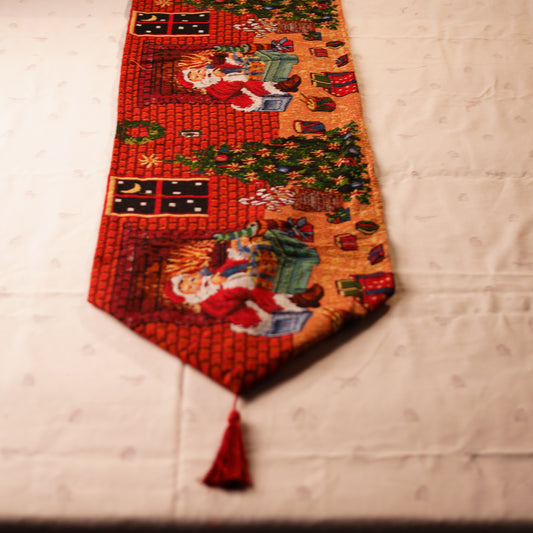 SANTA BY THE FIREPLACE RUNNER