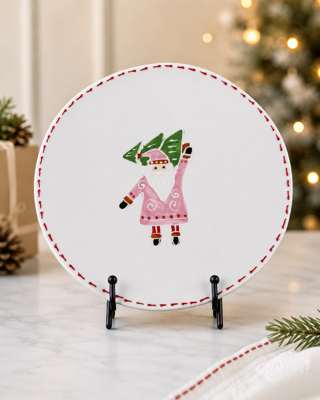THD1015 Festive Christmas Dessert Plate