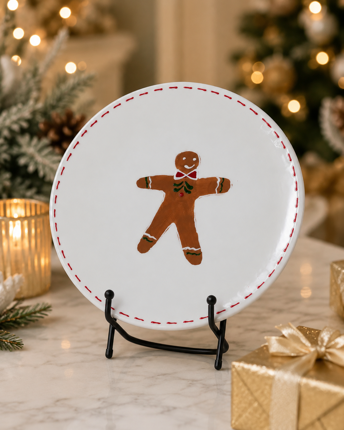THD1015 Festive Christmas Dessert Plate
