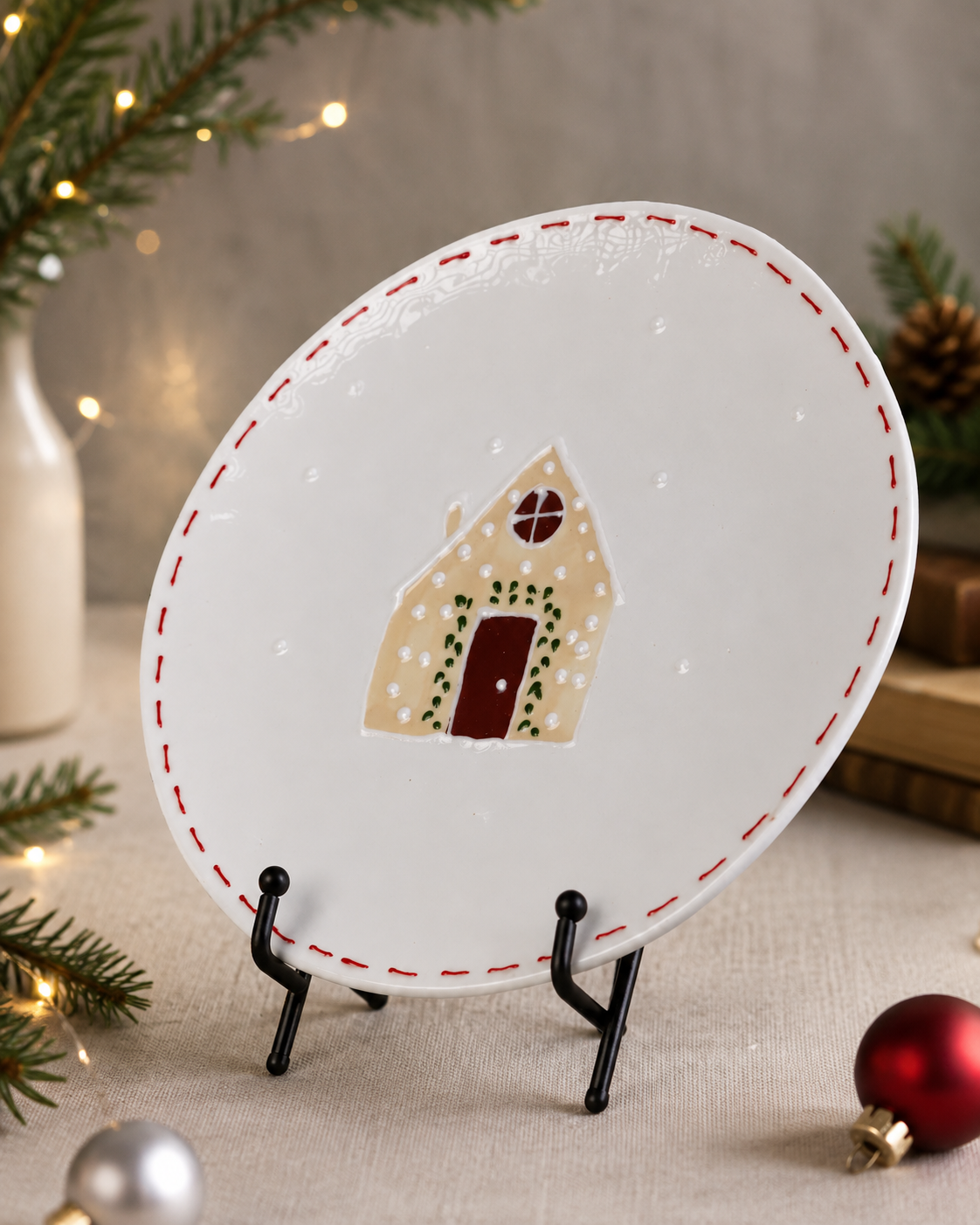 THD1015 Festive Christmas Dessert Plate