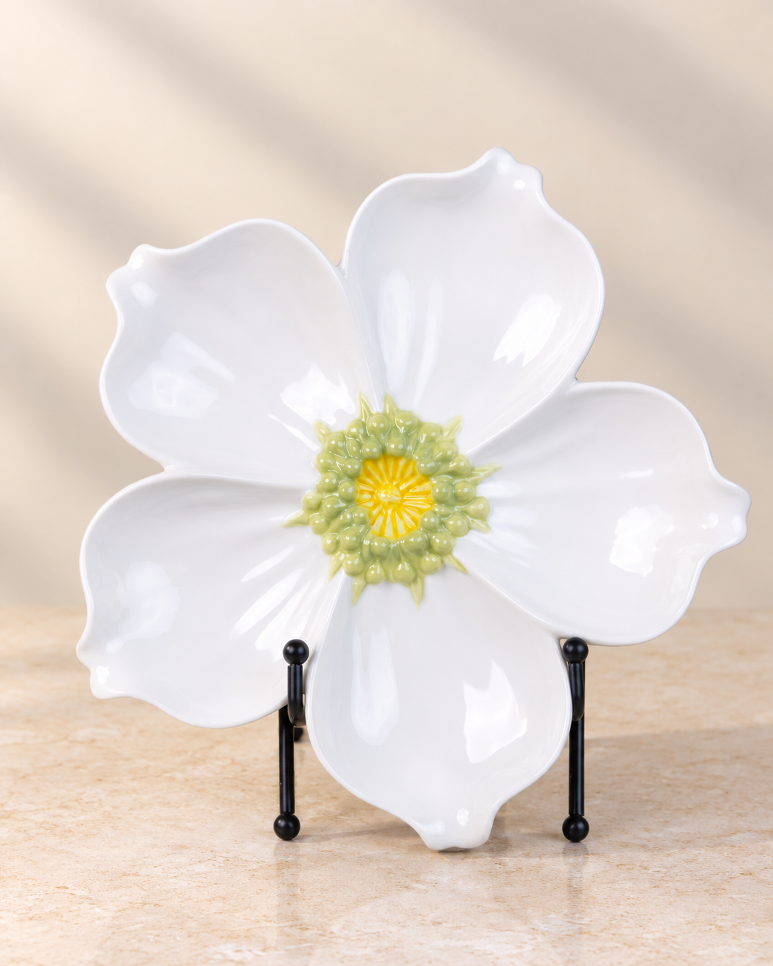 TT-169 Flower-Shaped Ceramic Decorative Plate