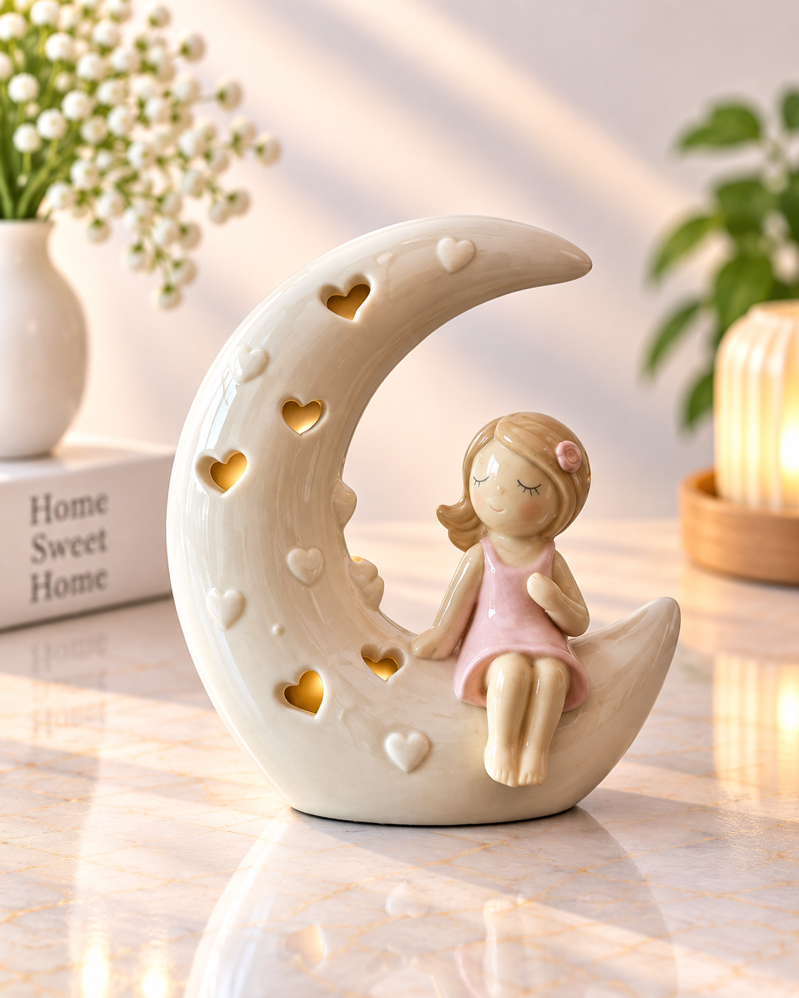 THD100 Moonlit Girl LED Figurine