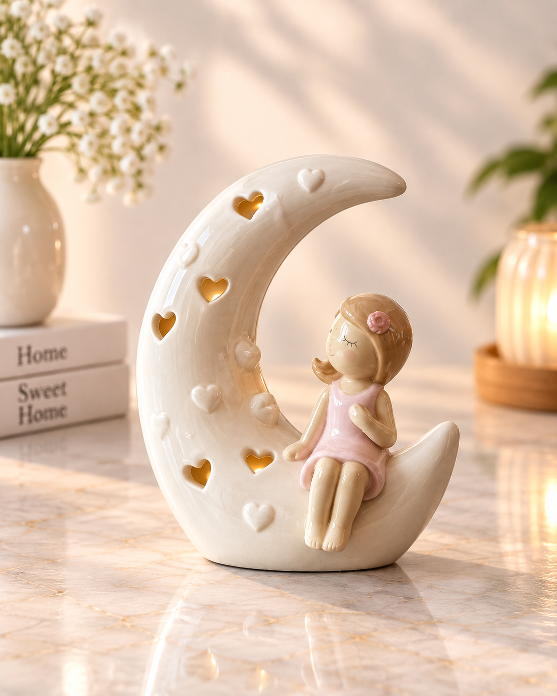 THD100 Moonlit Girl LED Figurine