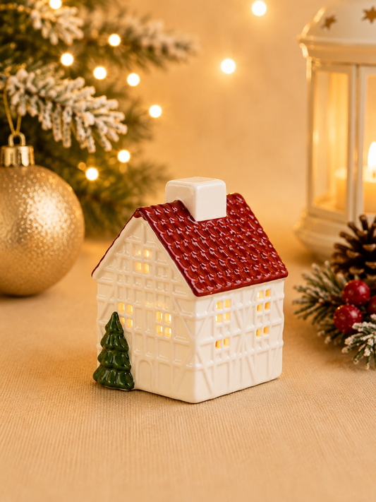THD793 Glowing Ceramic Christmas Village House