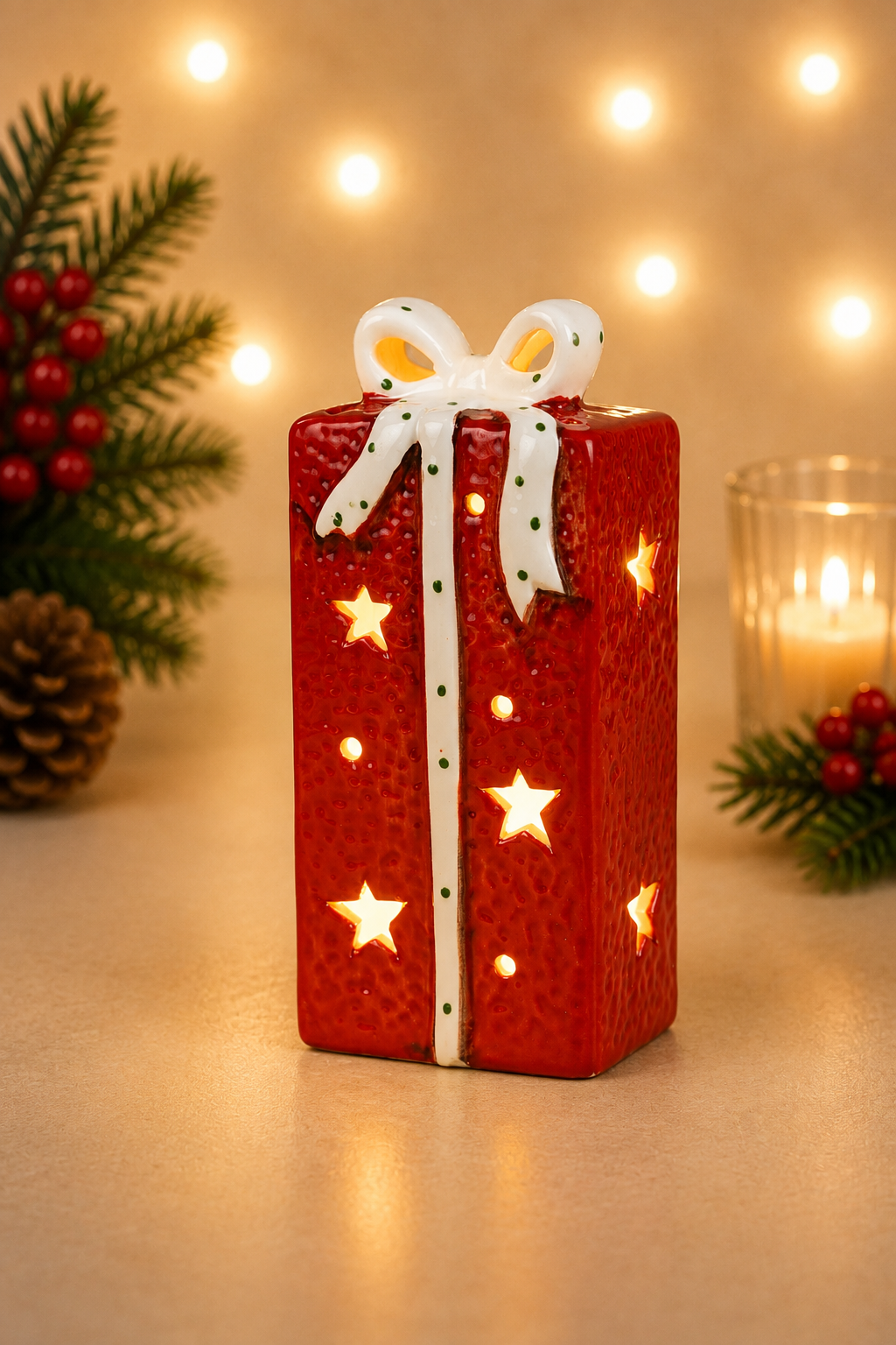 THD902 Glowing Christmas Gift Box LED Tabletop Decor