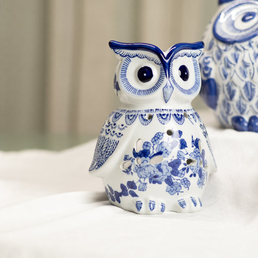 MA37 CERAMIC  T-LIGHT HOLDER OWL