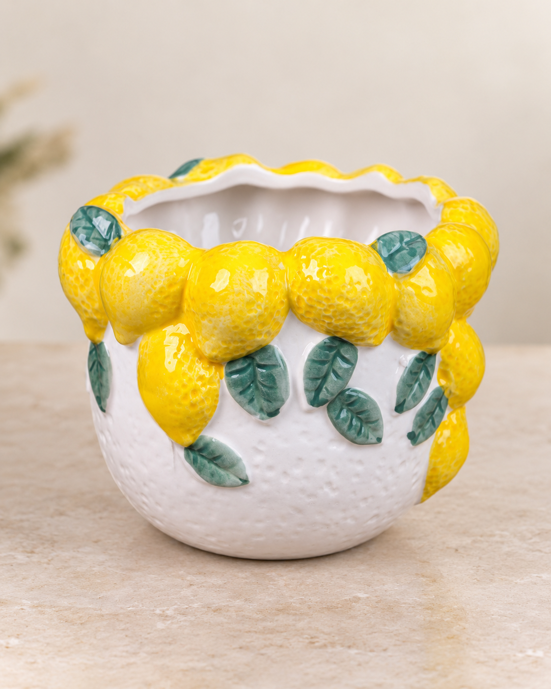 TT-166 Lemon Ceramic Bowl
