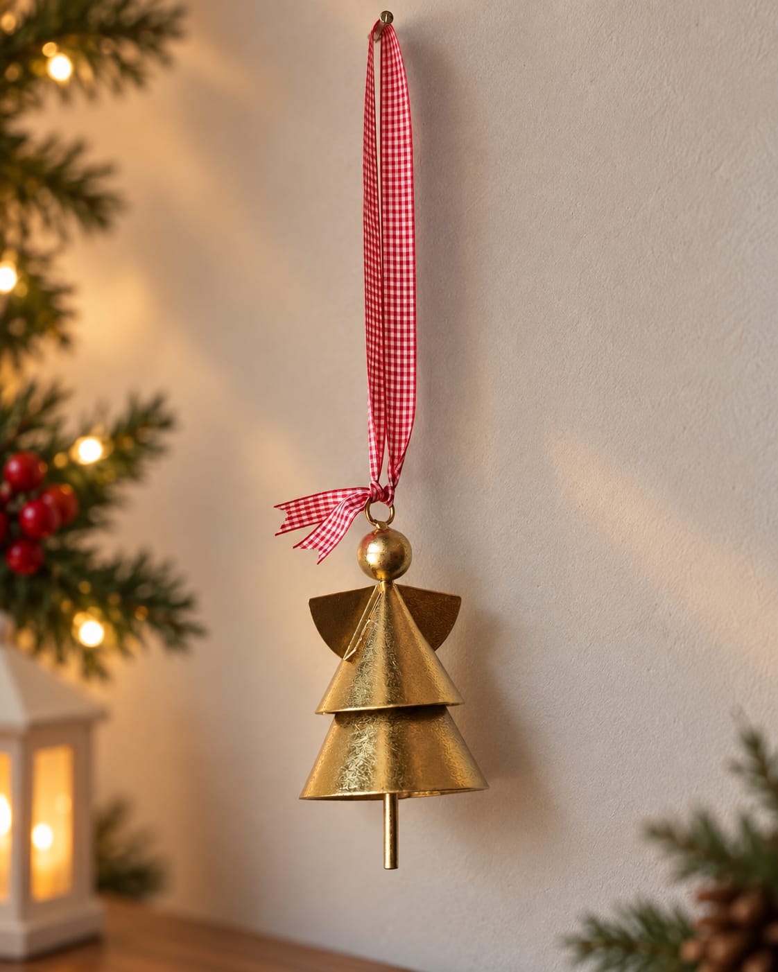 THD940 Metal Angel Christmas Bell Hanging