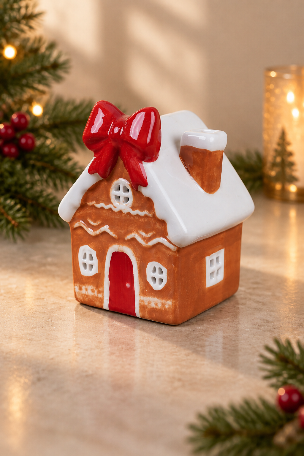 THD787 Mini Gingerbread Christmas House Table Top Decoration