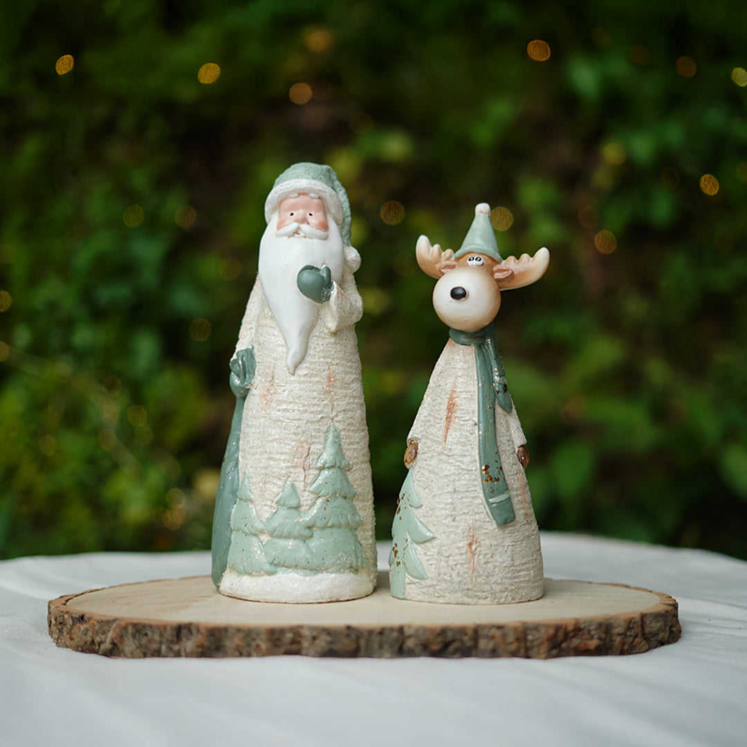 THD502 Pastel Santa & Reindeer Duo