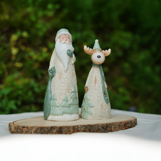 THD502 Pastel Santa & Reindeer Duo