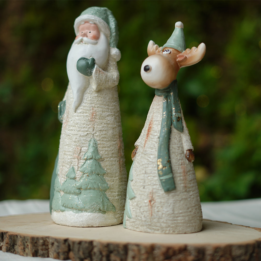 THD502 Pastel Santa & Reindeer Duo