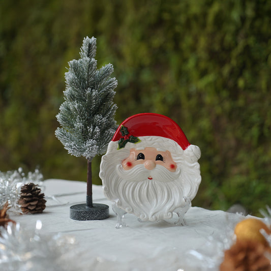 THD515 Santa Face Plate & Frosted Tree Set