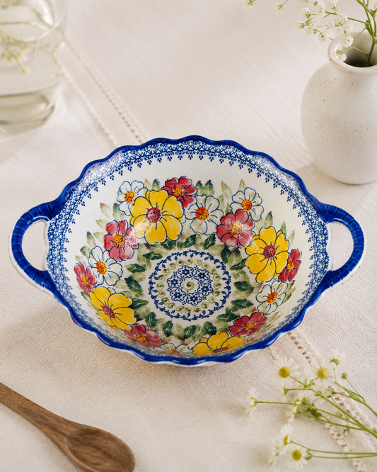 DD-150 Petal & Porcelain Floral Serving Bowl