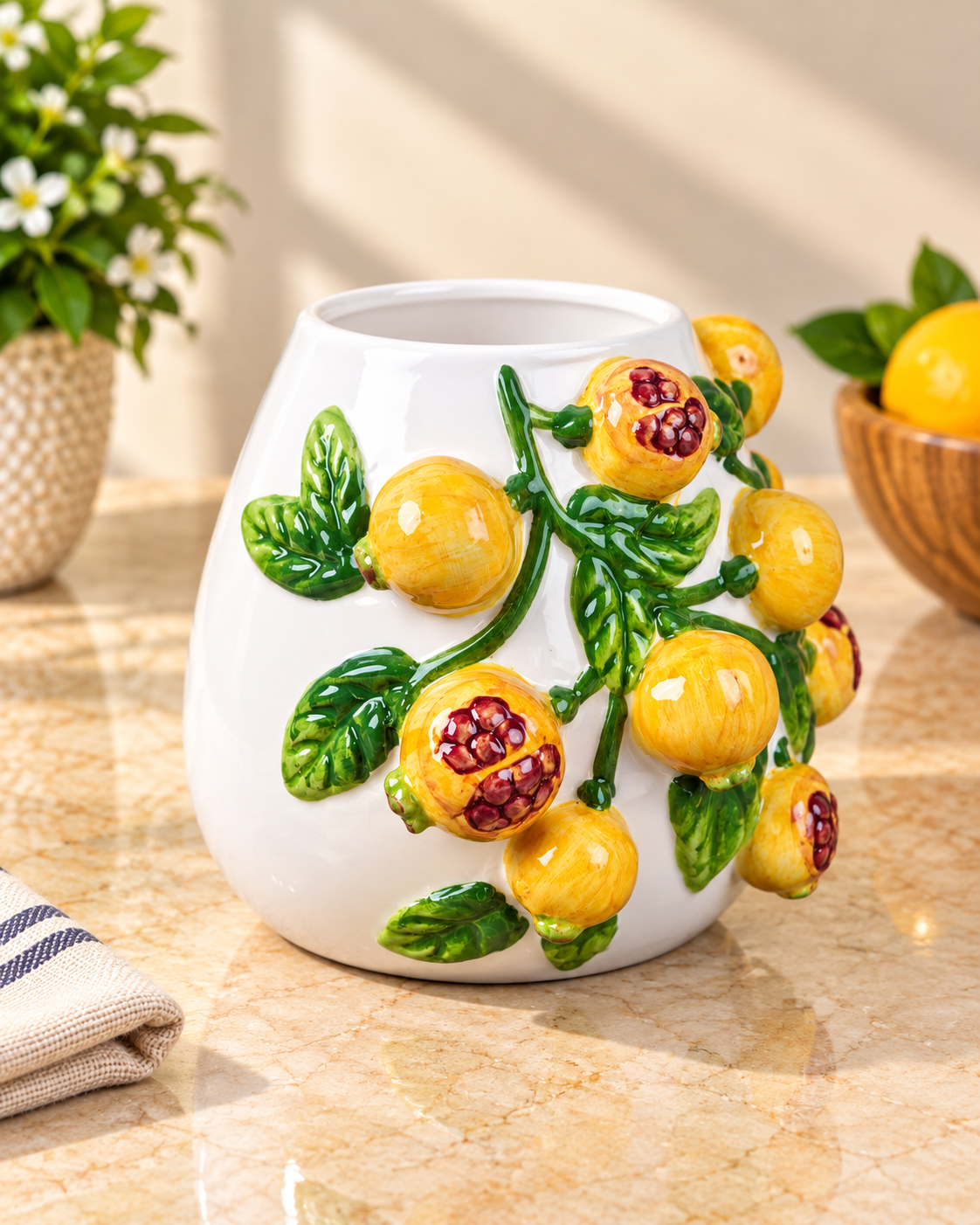 TT-164 Pomegranate Ceramic Vase