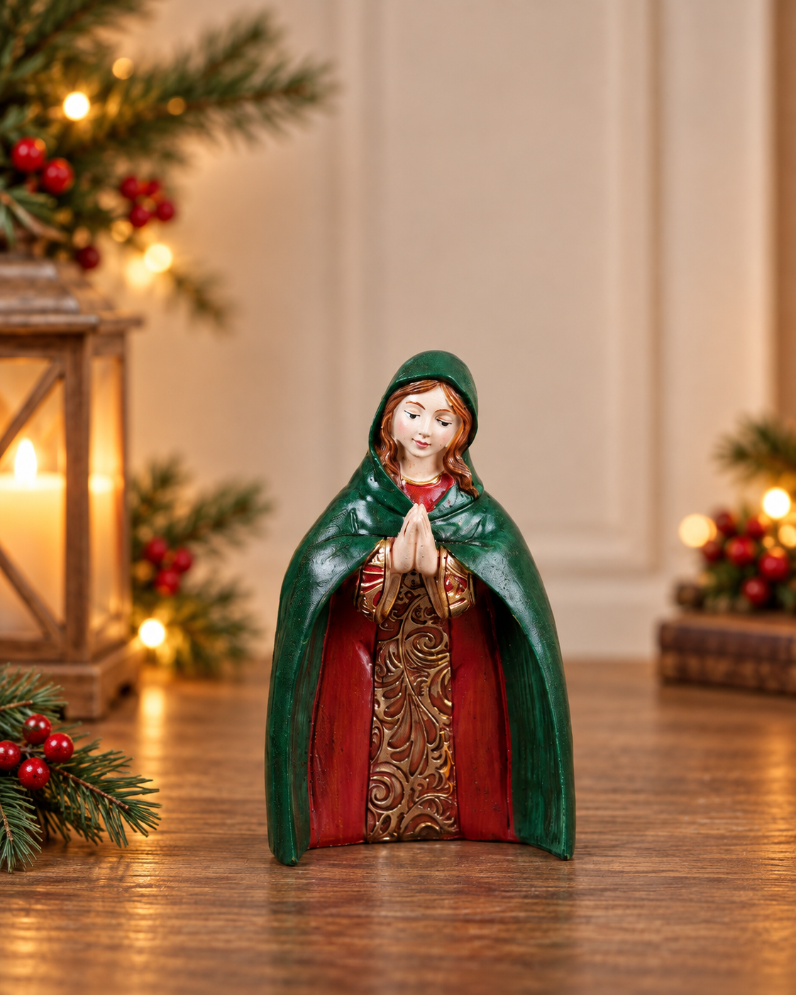THD934 Premium Resin Holy Family Nativity Set with Angel