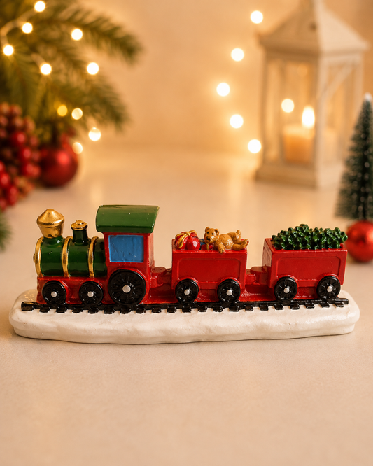THD987 Christmas Train with Santa & Gifts – Resin Tabletop Decoration