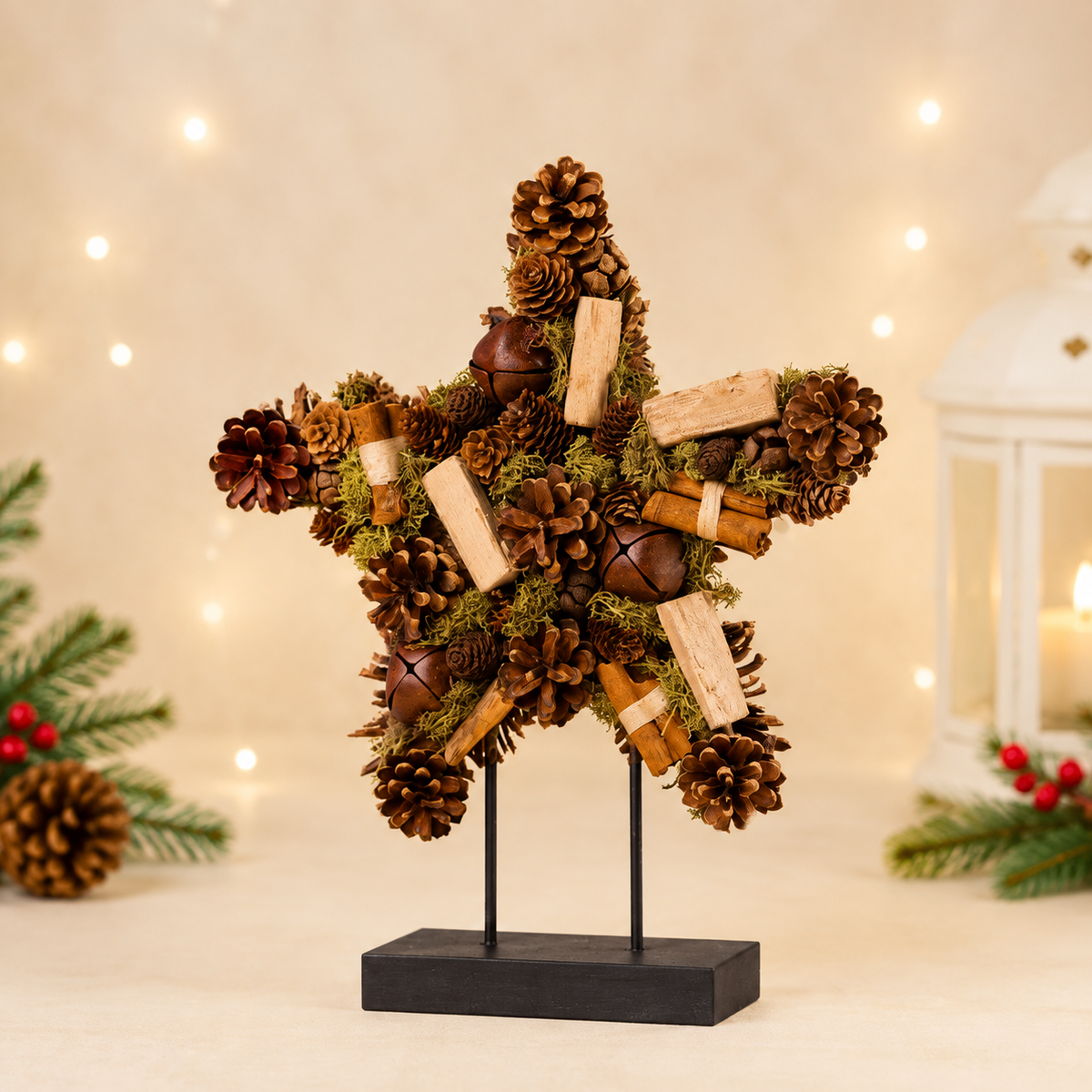 THD344 Rustic Pinecone Christmas Tree Decor
