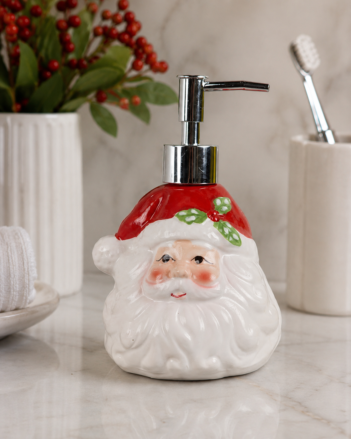 THD1021  Christmas Ceramic Soap Dispenser