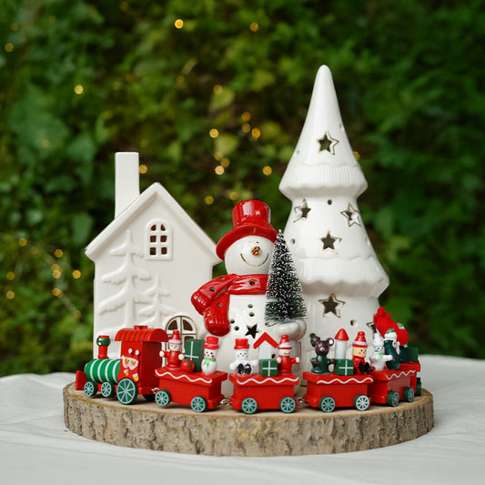 THD507 Snowman with Train Christmas Display Set