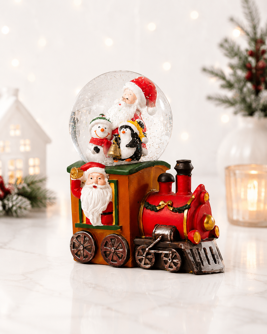 THD036 Christmas Train Snow Globe