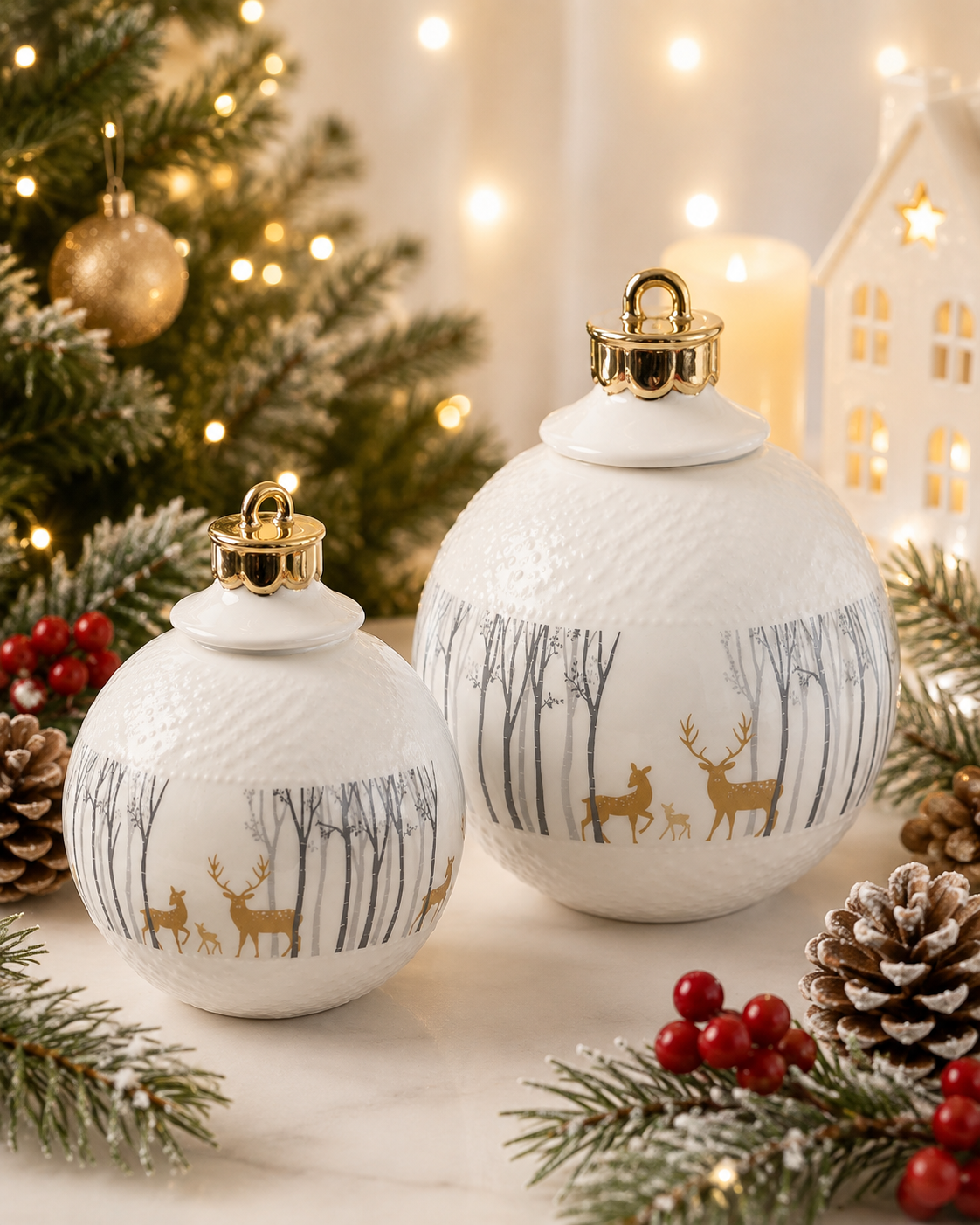 THD1005 Christmas Bauble Canister Set – Set of 2