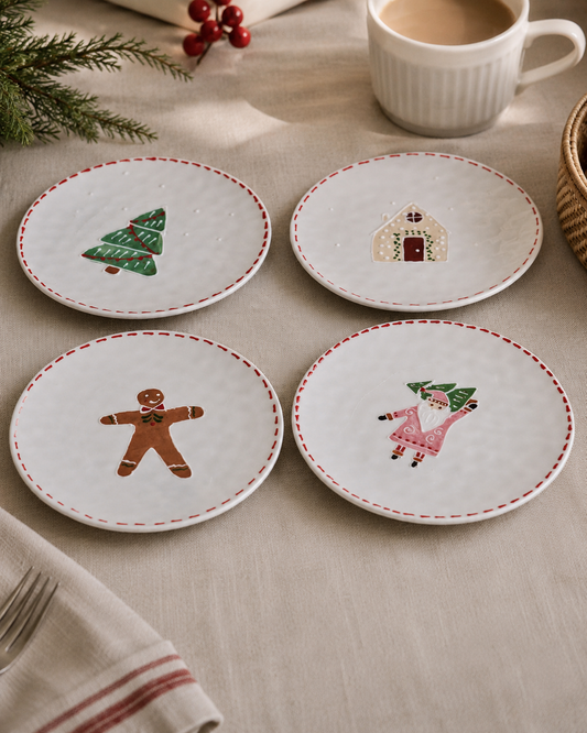 THD1015 Festive Christmas Dessert Plate