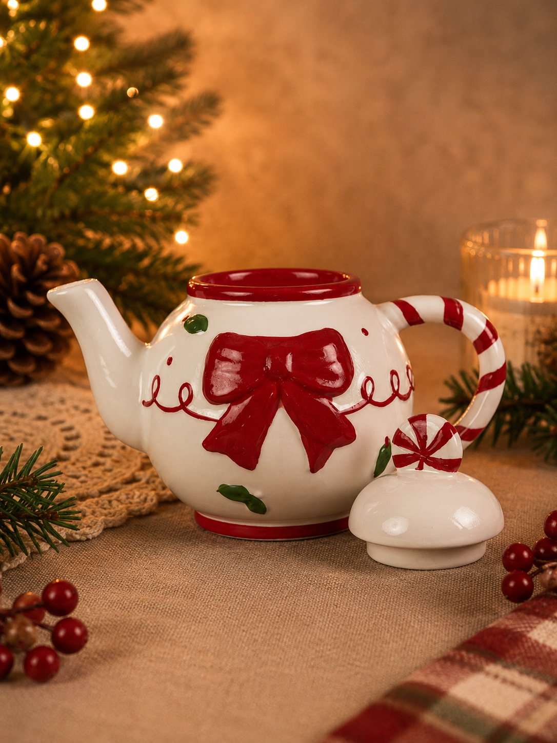 THD1025 Christmas Ceramic Teapot