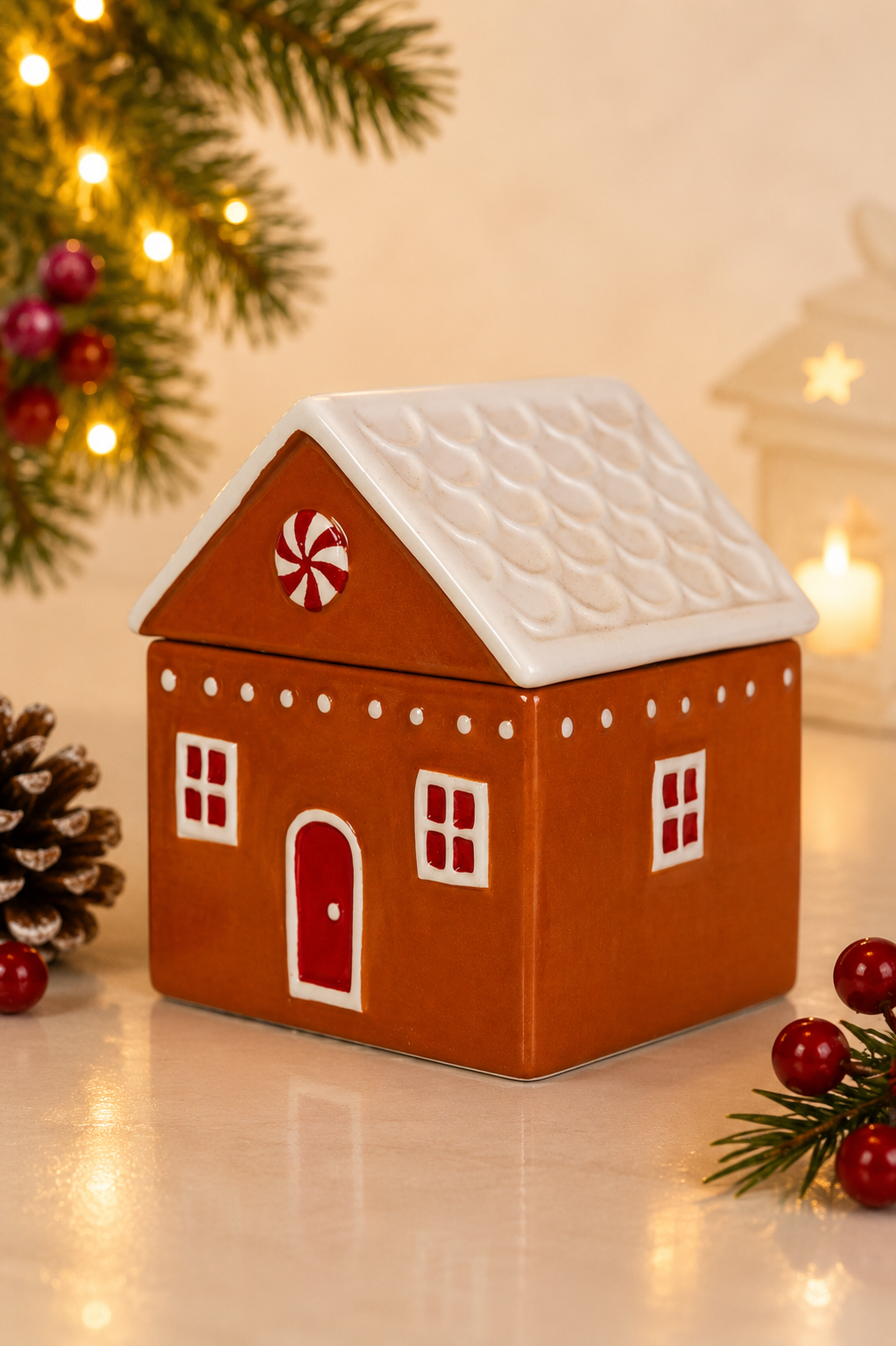 THD573 Gingerbread House Canister