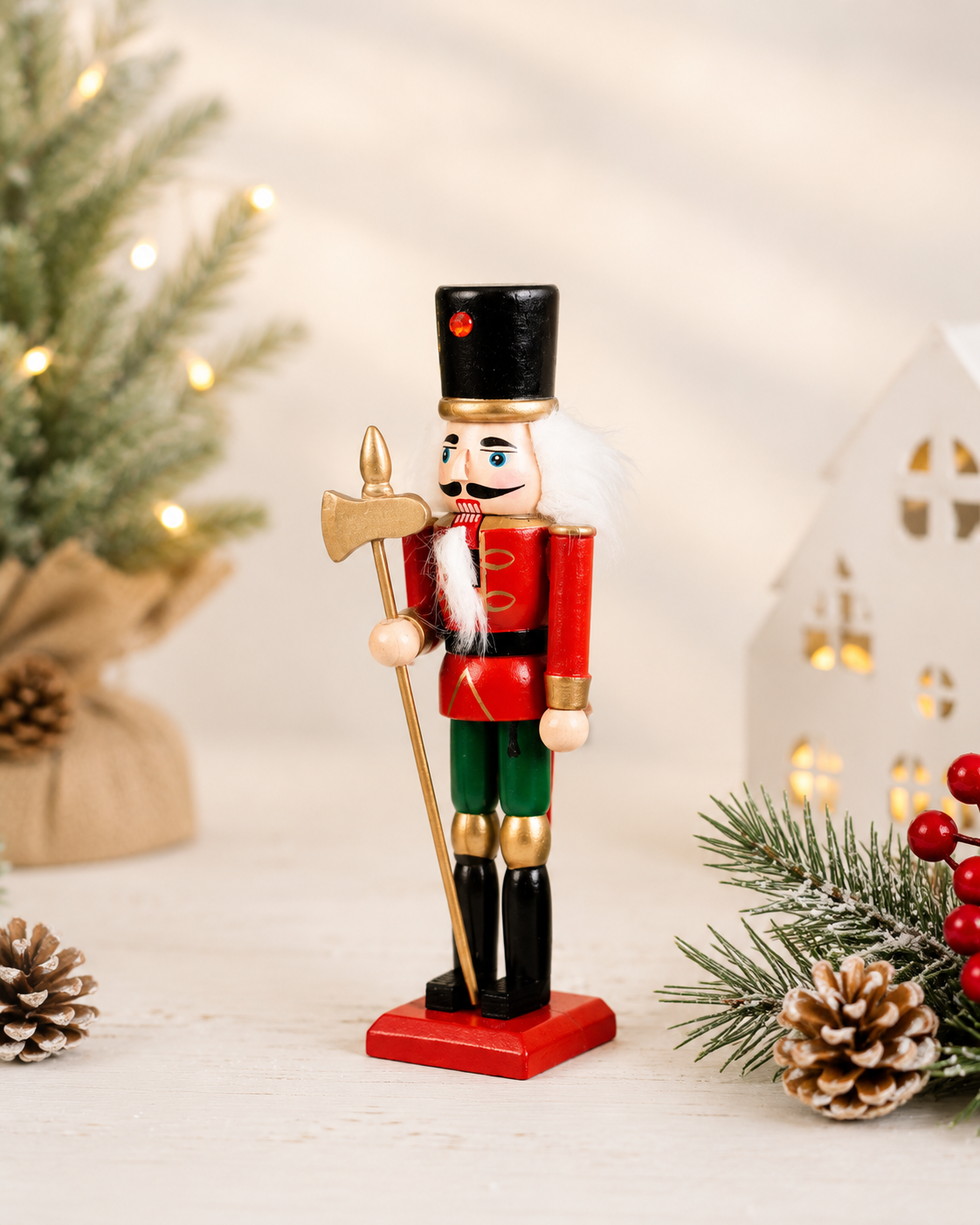 THD648 Wooden Christmas Nutcracker Soldier – 4 Colour Variants