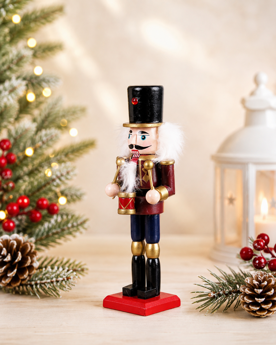 THD648 Wooden Christmas Nutcracker Soldier – 4 Colour Variants