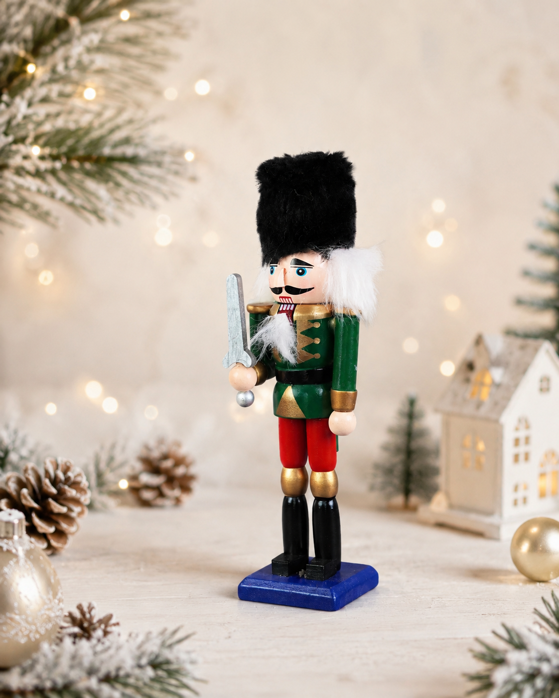 THD648 Wooden Christmas Nutcracker Soldier – 4 Colour Variants