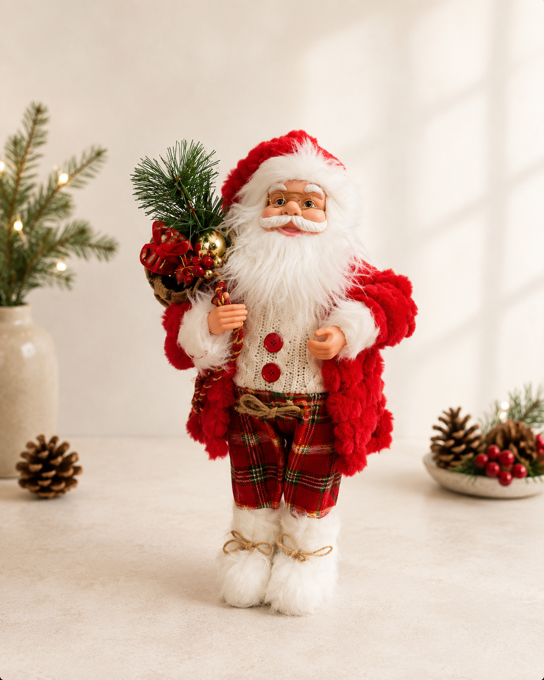 THD658 Premium Christmas Santa Claus Figurine – 1.5 Ft