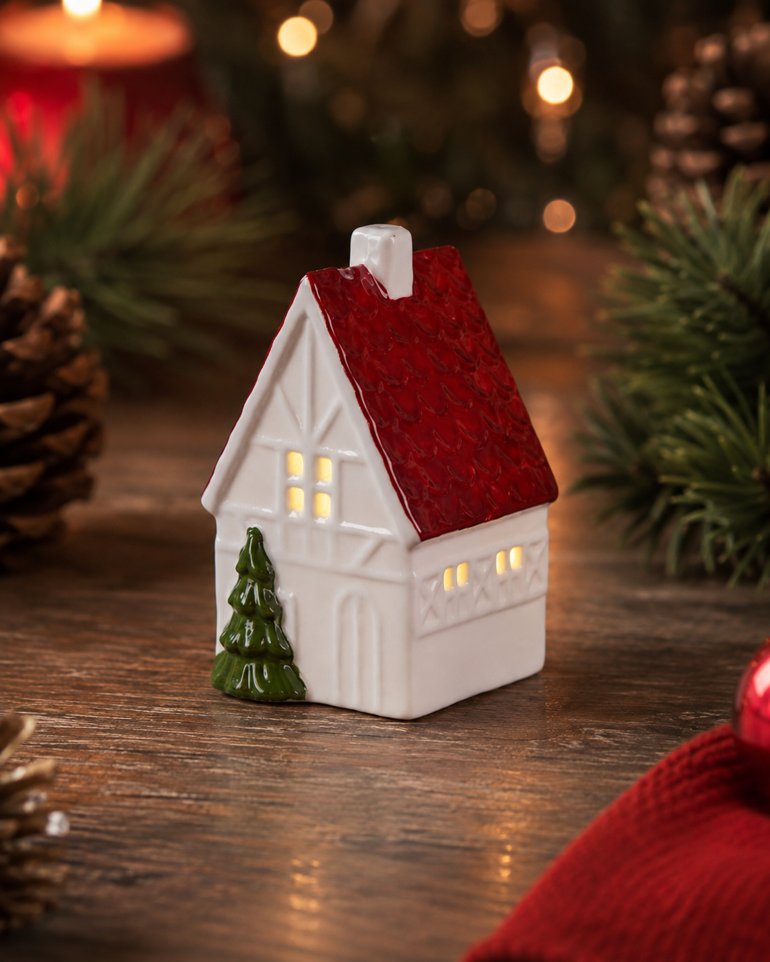 THD794  Glowing Ceramic Christmas House