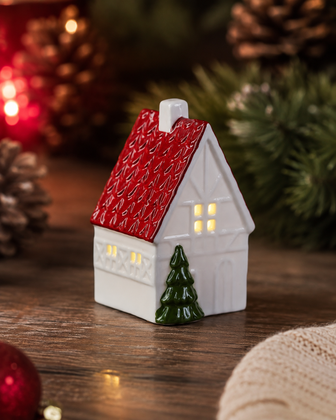 THD794  Glowing Ceramic Christmas House